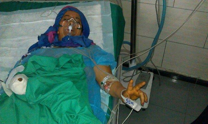 القيادية الجريحة ” زهراء صالح ” تنفي نبأ علاجها على نفقة الرئيس اليمني ” هادي “